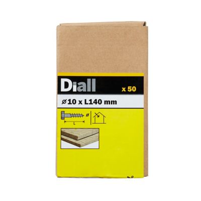 Tirefonds zingués 10x140 mm - 50 pièces