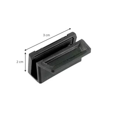 Tirette verre Plastique l.20 mm x H.30 mm