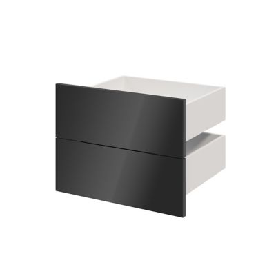 Tiroir anthracite brillant GoodHome Atomia H. 18,5 x L. 49,7 x P. 39 cm vendu par 2