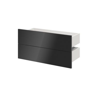 Tiroir anthracite brillant GoodHome Atomia H. 18,5 x L. 74,4 x P. 30 cm vendu par 2