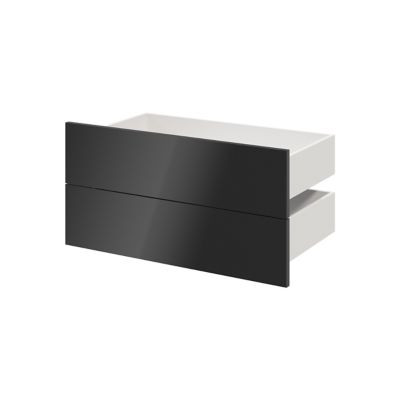 Tiroir anthracite brillant GoodHome Atomia H. 18,5 x L. 74,4 x P. 39 cm vendu par 2