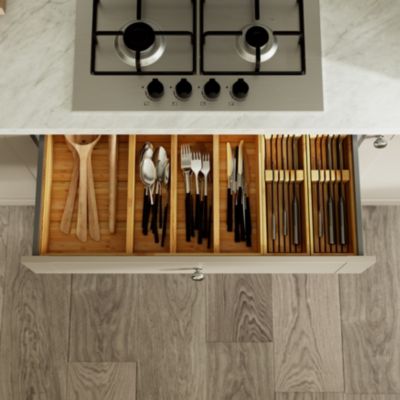 Tiroir de cuisine GoodHome Soto Anthracite l. 100 cm