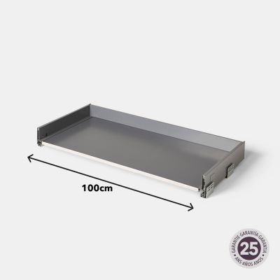 Tiroir de cuisine GoodHome Soto Anthracite l. 100 cm