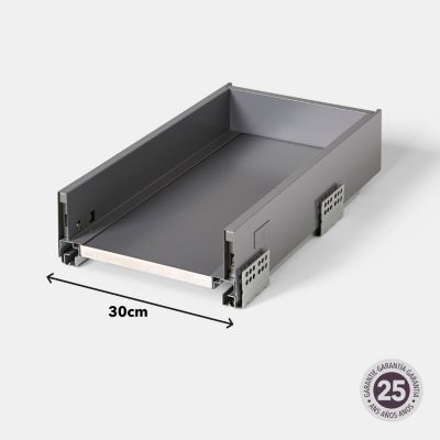 Tiroir de cuisine GoodHome Soto Anthracite l. 30 cm