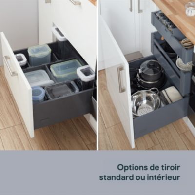 Tiroir de cuisine GoodHome Soto Anthracite l. 30 cm