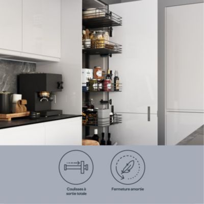 Tiroir de cuisine GoodHome Soto Anthracite l. 30 cm