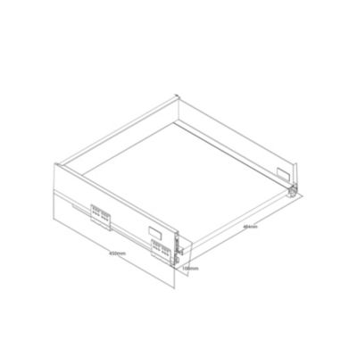 Tiroir de cuisine GoodHome Soto Anthracite l. 50 cm
