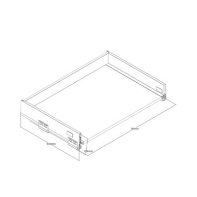 Tiroir de cuisine GoodHome Soto Anthracite l. 80 cm