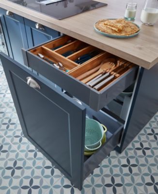 Tiroir de cuisine GoodHome Soto gris anthracite H. 10,8 cm x L. 60 cm