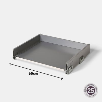 Tiroir de cuisine GoodHome Soto gris anthracite H. 10,8 cm x L. 60 cm