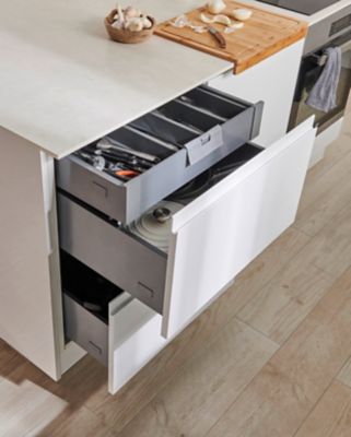 Tiroir de cuisine GoodHome Soto gris anthracite H. 10,8 cm x L. 60 cm