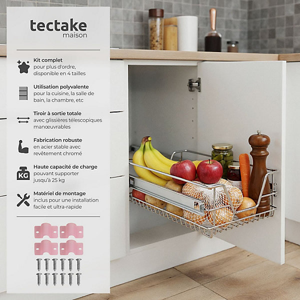 1Pcs Tiroir Coulissant Cuisine, 40x27x7cm Organisateur d'armoire de 1Pcs Tiroir Coulissant Cuisine, 40x27x7cm Organisateur d'armoire de