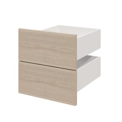 Tiroir effet chêne GoodHome Atomia H. 18,5 x L. 37,2 x P. 39 cm vendu par 2