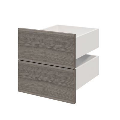 Tiroir effet chêne grisé GoodHome Atomia H. 18,5 x l. 37,2 x p 39 cm vendu par 2