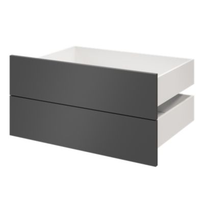 Tiroir GoodHome Atomia anthracite H. 18,5 x l. 74,7 x P. 50 cm vendu par 2