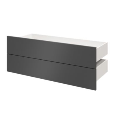 Tiroir GoodHome Atomia anthracite H. 18,5 x l. 99,7 x P. 39 cm vendu par 2