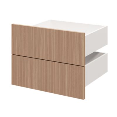 Tiroir GoodHome Atomia effet chêne chaud H. 18,5 x l. 49,7 x P. 39 cm vendu par 2