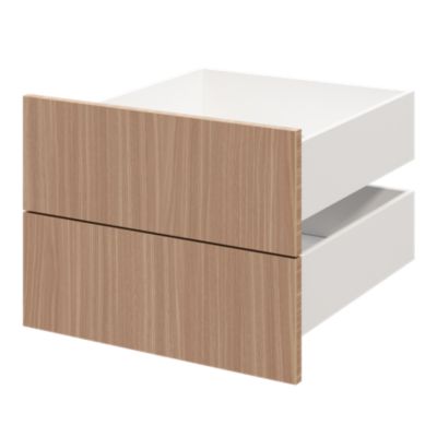 Tiroir GoodHome Atomia effet chêne chaud H. 18,5 x l. 49,7 x P. 50 cm vendu par 2