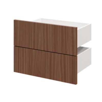 Tiroir GoodHome Atomia effet noyer H. 18,5 x l. 49,7 x P. 30 cm vendu par 2