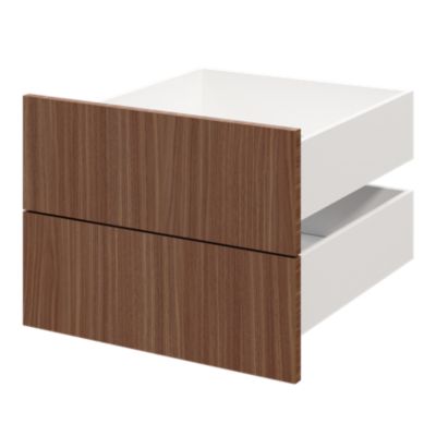 Tiroir GoodHome Atomia effet noyer H. 18,5 x l. 49,7 x P. 50 cm vendu par 2