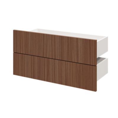 Tiroir GoodHome Atomia effet noyer H. 18,5 x l. 74,7 x P. 30 cm vendu par 2