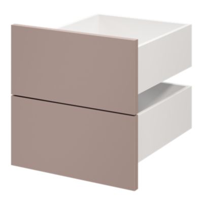 Tiroir GoodHome Atomia rose taupe H. 18,5 x l. 37,2 x P. 39 cm vendu par 2