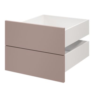 Tiroir GoodHome Atomia rose taupe H. 18,5 x l. 49,7 x P. 50 cm vendu par 2