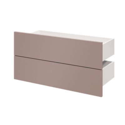 Tiroir GoodHome Atomia rose taupe H. 18,5 x l. 74,7 x P. 30 cm vendu par 2