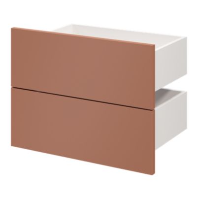 Tiroir GoodHome Atomia terracotta H. 18,5 x l. 37,2 x P. 30 cm vendu par 2