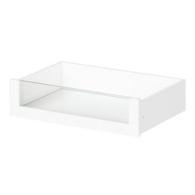 Tiroir intérieur avec façade verre blanc Atomia L. 75 cm x P. 45 cm GoodHome