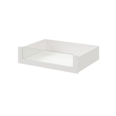 Tiroir intérieur avec façade verre blanc GoodHome Atomia H. 17 x L. 71,4 x P. 50 cm