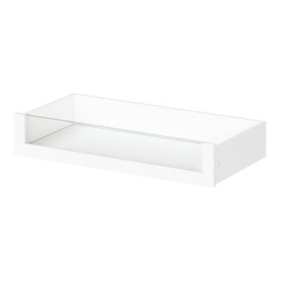 Tiroir intérieur avec façade verre blanc GoodHome Atomia H. 17 x L. 93,7 x P. 45 cm