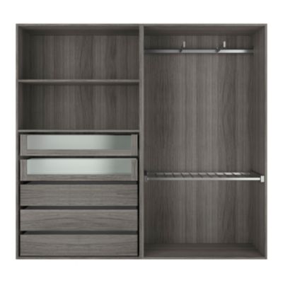 Tiroir intérieur avec façade verre blanc GoodHome Atomia H. 17 x L. 93,7 x P. 45 cm