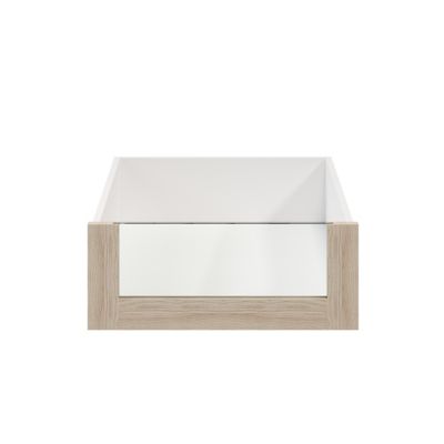 Tiroir intérieur avec façade verre effet chêne GoodHome Atomia H. 17 x L. 46,4 x P. 50 cm