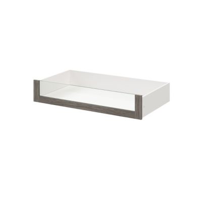Tiroir intérieur avec façade verre effet chêne grisé GoodHome Atomia H. 17 x L. 93,7 x P. 50 cm