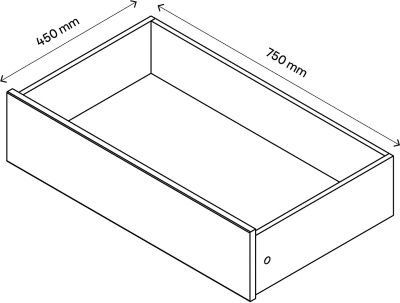 Tiroir intérieur effet chêne GoodHome Atomia H. 17 x L. 71,4 x P. 39 cm