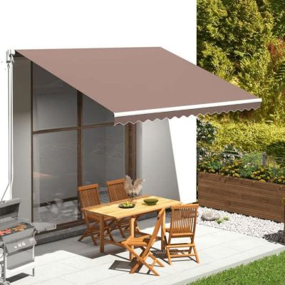 Tissu de remplacement pour auvent - vidaXL - Marron - 4x3 m - 100% polyester - Résistant aux UV