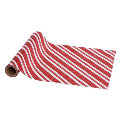 Tissu rayures 28x300cm rouge - FEERIC LIGHTS & CHRISTMAS