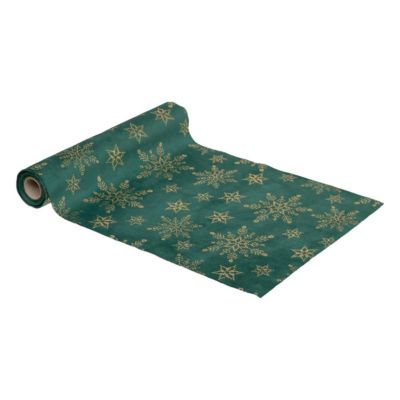 Tissu velours pailleté 28x300cm vert - FEERIC LIGHTS & CHRISTMAS