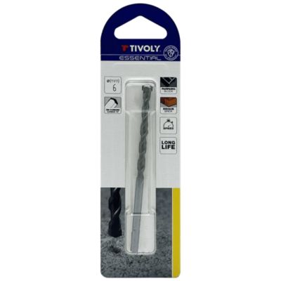 Tivoly - 1 Foret béton ProD 6 mm - Plaquette Carbure - Queue Cylindrique