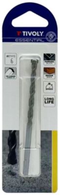 Tivoly - 1 Foret béton ProD 6 mm - Plaquette Carbure - Queue Cylindrique