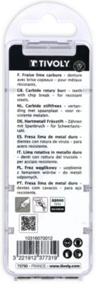 Tivoly - 2 fraises limes rotatives carbureD 4 - 6 mm Longueur 80mm + 1 foret carbure destructeur de verrou
