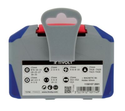 Tivoly - Coffret 35pcs embouts de vissage de sécurité