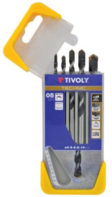 Tivoly - Coffret 5 forets béton gradués SLRD 4 à  10mm