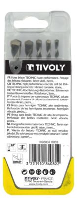 Tivoly - Coffret 5 forets béton gradués SLRD 4 à  10mm