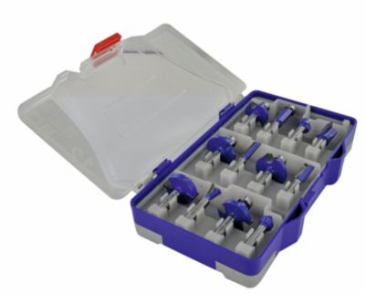 Tivoly - Coffret de 12 fraises de défonceuse de forme - lame carbure - queue diamètre 8mm
