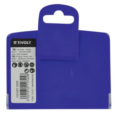 Tivoly - Coffret de 5 Fraises Limes Carbure, queue 6mm
