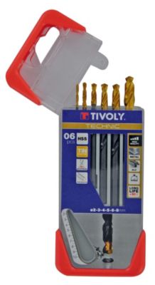 Tivoly - Coffret de 6 Forets Métaux Technic HSS Steam Tin contenant à  2-3-4-5-6-8 mm