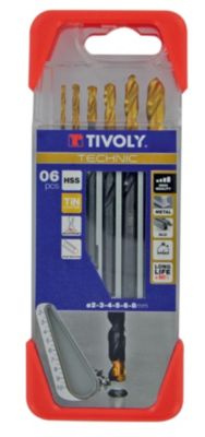 Tivoly - Coffret de 6 Forets Métaux Technic HSS Steam Tin contenant à  2-3-4-5-6-8 mm