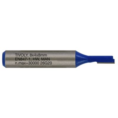 Tivoly - Fraise de Défonceuse à  Rainurer Droit -D4mm - Lame en Carbure - TigeD8mm - Pour Travail du Bois